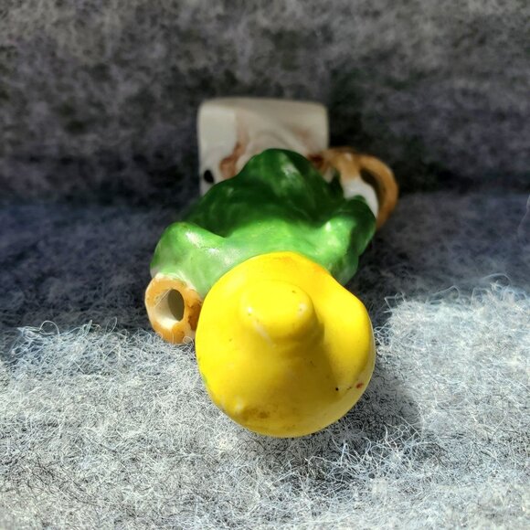 Made In Occupied Japan Porcelain Figurine Child Carrying Bucket Flower Frog - Picture 5 of 8